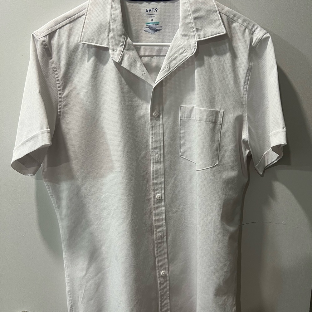 Apt. 9 Premier Flex Untucked Fit White Button Down Shirt